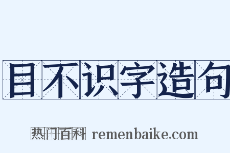 目不识字造句是什么意思的图片